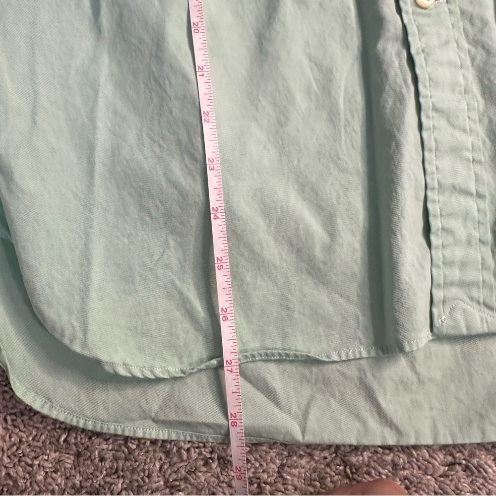Ralph Lauren Green Casual Button Down Shirt 16 Large XL 100 cotton office work - Picture 11 of 11